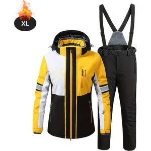 Nivard Skipak - SkiBroek - Skijas - Ski Suit - Wintersport - Dames - 2-Delig - Geel - Maat S