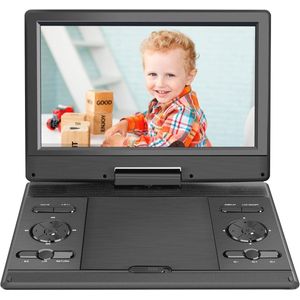 Draagbare DVD-speler met 12,1 inch HD-scherm en oplaadbare batterij - Ondersteuning voor USB/SD/AV-overdracht