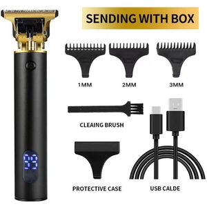 Haartrimmer professionele elektrische haartrimmer heren kapperszaak machine haartrimmer digitaal display vermogen