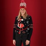 Morethansocks - Foute kersttrui dames - Gebreid - kerstrrui dames - kerstrui - Flamingo - Amazing christmas - kersttruien - kerst trui