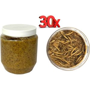 Premium Vogelpindakaas met meelwormen - 30 x 350gram - Buitenvogelvoer