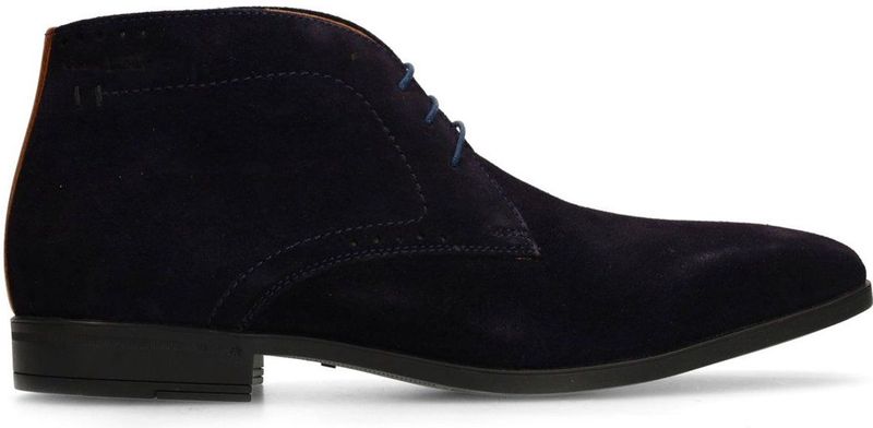 Van Lier - Casual schoenen - Donkerblauw - Suède Veterschoenen