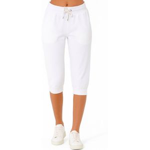 Smith & Solo Capri Broek Dames - korte Joggingbroek - Zomerbroeken - Wit - XS