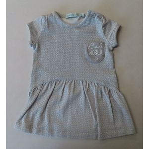 Jurk - Hello wold - Groen /grijst - korte mouw - 18 maand 86