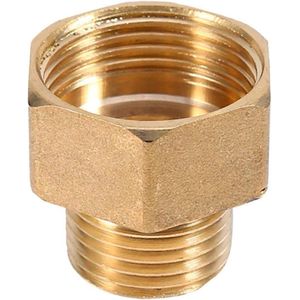Messing Pipe Fitting Hex Tepel Snelle Koppeling - 1pc Messing Water Pipe Hex Bushing Reducer - 1/2BSPT Mannelijke en 3/4BSPT Vrouwelijke Draad .