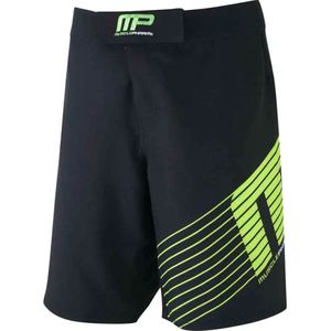 MusclePharm Sportline Heren MMA Fightshorts Zwart Groen - S - Jeans Maat 30