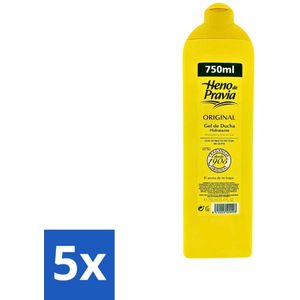 Heno De Pravia - Douchegel - Original Geur - 750 ml - Bulkverpakking - 5 stuks
