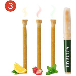 Miswak Mixset met Houder – 3 stuks (Mint, Strawberry, Lemon) – Sewak / Siwak – Natuurlijke Tandenborstel – Biologisch, Fluoridevrij & Antibacterieel – Sunnah & Halal – Natuurlijk Alternatief voor Plastic Tandenborstels