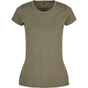 Build your Brand Ladies´ Basic Tee BYBB012 - OLIVE - 5XL