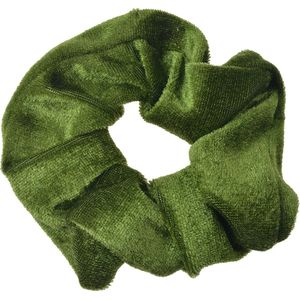 Clayre & Eef Scrunchie Haarelastiek Ø 10 cm Groen Velours