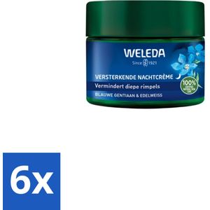 WELEDA - Nachtcrème Versterkend - Blauwe Gentiaan & Edelweiss - 40 ml - Voordeelverpakking - 6 stuks