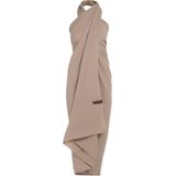 Knit Factory - Liv Pareo - Bruin - XL Sjaal - Sarong - Stranddoek - 100% Biologisch Katoen