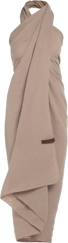 Knit Factory - Liv Pareo - Bruin - XL Sjaal - Sarong - Stranddoek - 100% Biologisch Katoen