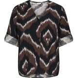 ONLY CARMAKOMA - CARCAMILLE 3/4 V-NECK SHIRT AOP - Meisjes - Blouses