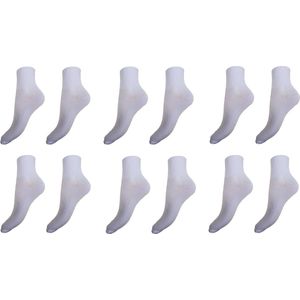 Naft Anti Press Korte Medical Sokken Wit 6 Paar Maat 35/38