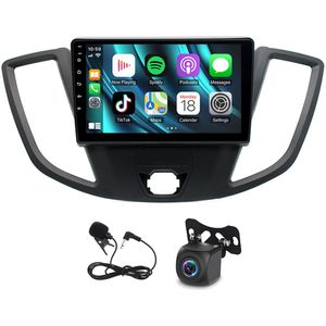 9in Android 13 Car Stereo Radio GPS Navigation 2+32G Compatible for Ford Transit Custom 2013-2019 Built-in Wireless Carplay Android Auto Car Radio with Bluetooth Wifi FM/RDS SWC Split Screen + AHD Backup Camera