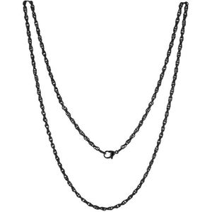 Silventi 980600529 Heli Twist collier - 2 mm - 80cm - zwart