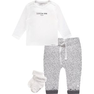 Noppies - kledingset - Broek Kirsten - Shirt Hester wit - 2 paar sokjes - Maat 68