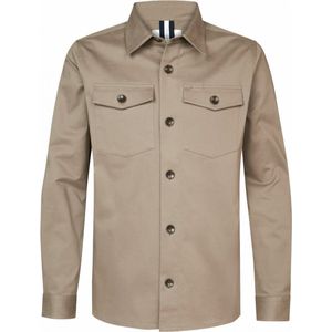 Profuomo - Overshirt Basic Taupe - Heren - Maat XL - Modern-fit