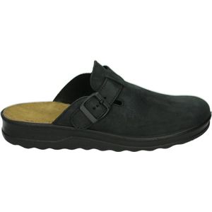 Westland - Pantoffels - Zwart - Nubuck Leder - Met Verstelbare Gesp