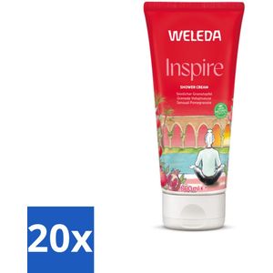 20 x WELEDA - Douchecrème Granada Inspire - Granaatappel - 200 ml - Douchecrème - Natuurlijke Douchecrème - Biologische Douchecrème - Granaatappel Douchecrème - Sensueel Douchecrème