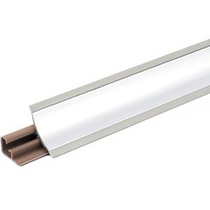 DQ-PP - Afdekstrip - Aluminium - 23 x 23 mm - PVC - 3 m - Inclusief Schroeven