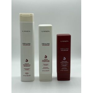 L'anza Colorcare set - Shampoo 300ml & Conditioner 300ml & Treatment 150ml - kleurbehoud - glans - verzorging