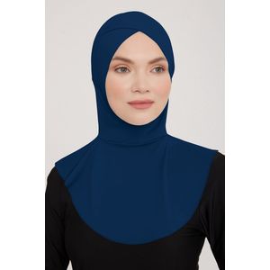 Adasea amira tulband zwemmuts zwemkapje hals bedekkend, one size, blauw