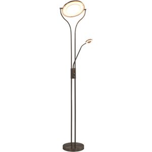 vidaXL Lamp staand 18 W dimbaar 180 cm zilverkleurig