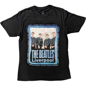 The Beatles - Pier Head Frame Heren T-shirt - S - Zwart
