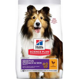 Hill's canine adult sensitive skin & stomach kip hondenvoer 12 kg