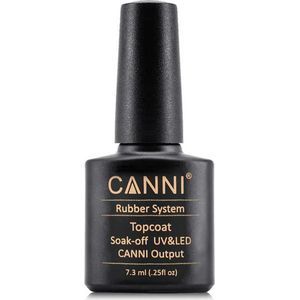 Canni Rubber Top Coat UV Gellak - 7.3 ml - Rubber Top Coat - Rubber Top Gel - Rubber Top Coat Gellac - Canni Gellak - Gellak Nagellak