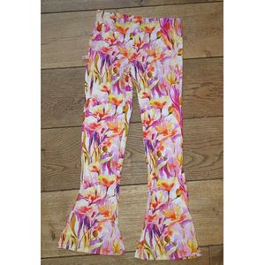 Dorienkidsstuff zomer klaprozen flared broek maat 122/128