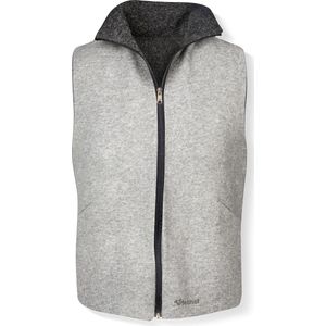 Fellhof bodywarmer wolvilt 2 zijdig, 54/56, licht-/donkergrijs