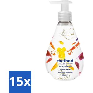 Method - Handzeep - Ginger Twist - Art Collection - Plant Based - 354 ml - Bulkverpakking - 15 stuks