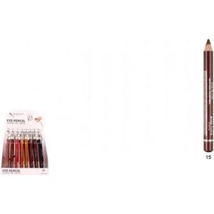 Easy Paris Cosmetics - Jumbo Oogschaduw en Oogpotlood met puntenslijper - Donker Bruin - Nummer 15 - 1 stuks