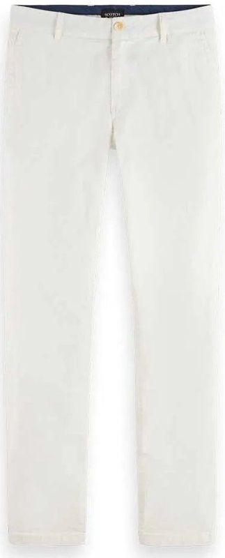 Scotch & Soda Core-Mott-Stretch Cotton Chino Pants voor heren, off-white, 28W / 32L