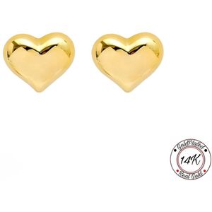 Borasi Hearts Earrings | Hartjes Oorbel | 14K Goldplated | Dames Oorbellen | 14 Karaat Verguld | Vrouwen Oorbellen | Dames Sieraden | Cadeau | Verjaardag Cadeau | Cadeau Voor Haar| Leuke Oorbellen | Moederdag Cadeautje