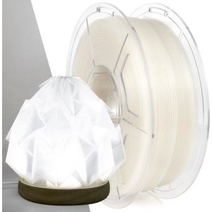 Helder transparant filament voor 3D-printer - 1kg spoel - 1.75mm diameter - hoge lichtdoorlatendheid