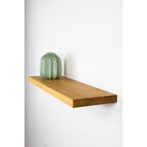 Zwevende wandplank eiken transparant geolied | Dikte wandplank: 32 mm, Breedte wandplank: 20 cm, Lengte wandplank: 60 cm