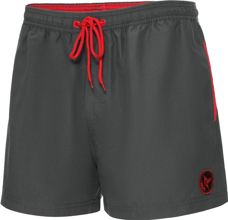 Ladeheid LA-LA40-199-SWS Heren Zwembroek - Zwemshorts - met zijzakken en achterzak - sneldrogend - met binnenslip van mesh - Koordsluiting - Polyester - Grafiet - S