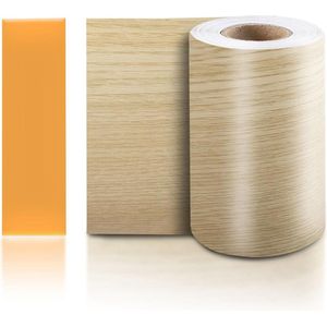 10 cm x 10 m Zelfklevende Houtnerf Rand Behangborduurwerk - Reparatie Folie - Plinten - Meubels Deur Vloer Wandtegels