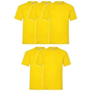 Fruit of the Loom 5 stuks Valueweight heren T-shirt + gratis MyShirt gymtas