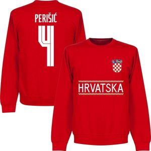 Kroatië Perisic Team Sweater 2021-2022 - Rood - Kinderen - 128