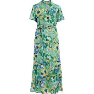 WE Fashion - Dames Maxi-Jurk - Dessin - Groen - Viscose - Plus Size