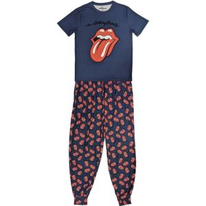 The Rolling Stones - Classic Tongue Pyjama - M - Blauw