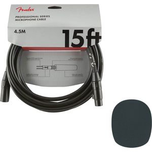 Fender Professional Series Microfoon Kabel XLR 4.5M Met Specter Windkap