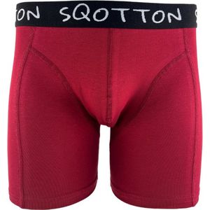 Boxershort - SQOTTON® - Basic - Bordeauxrood - Maat M