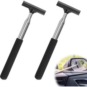 Intrekbare zijspiegelwisser professioneel voor auto - Raamwisser 2 stuks uittrekbaar van 21 cm tot 98 cm .