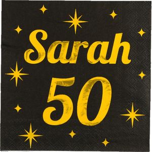 Servetten 50 jaar Sarah Classy - 16 stuks